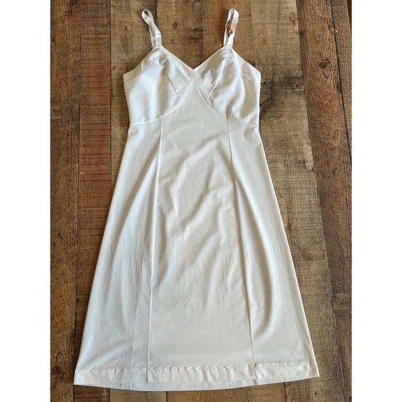 Charmode Sears Vintage Ivory Full Slip Size 34 Glamour Pin Up - Picture 10 of 11